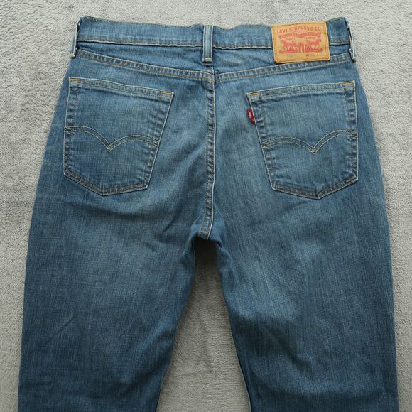 Levi's 514 Jeans Mens Size 31x32 Blue Classic Straight Stretch Denim Med Stone - Picture 13 of 16